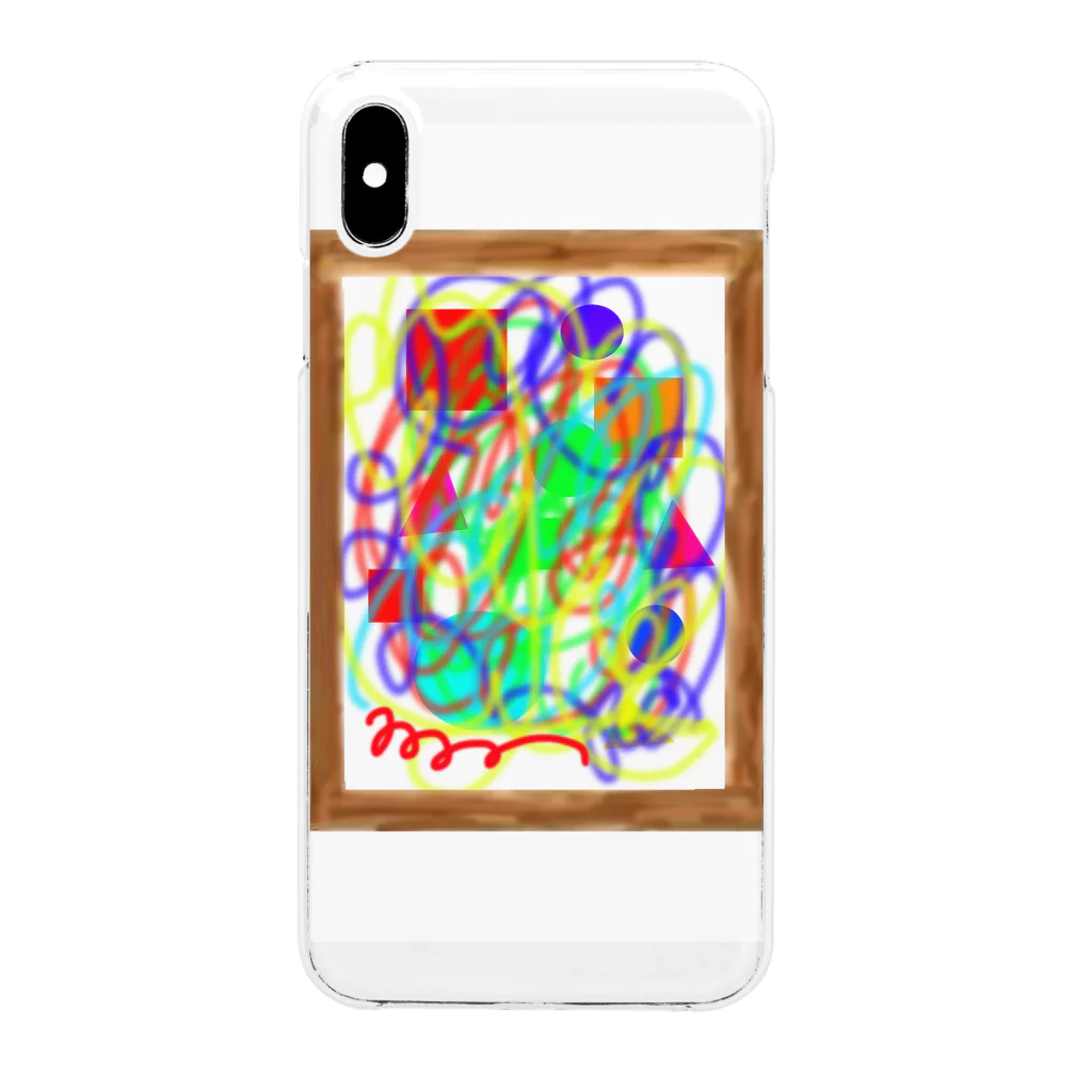 EAT ・HEART の見る人によって見えてくるものが違う絵 Clear Smartphone Case