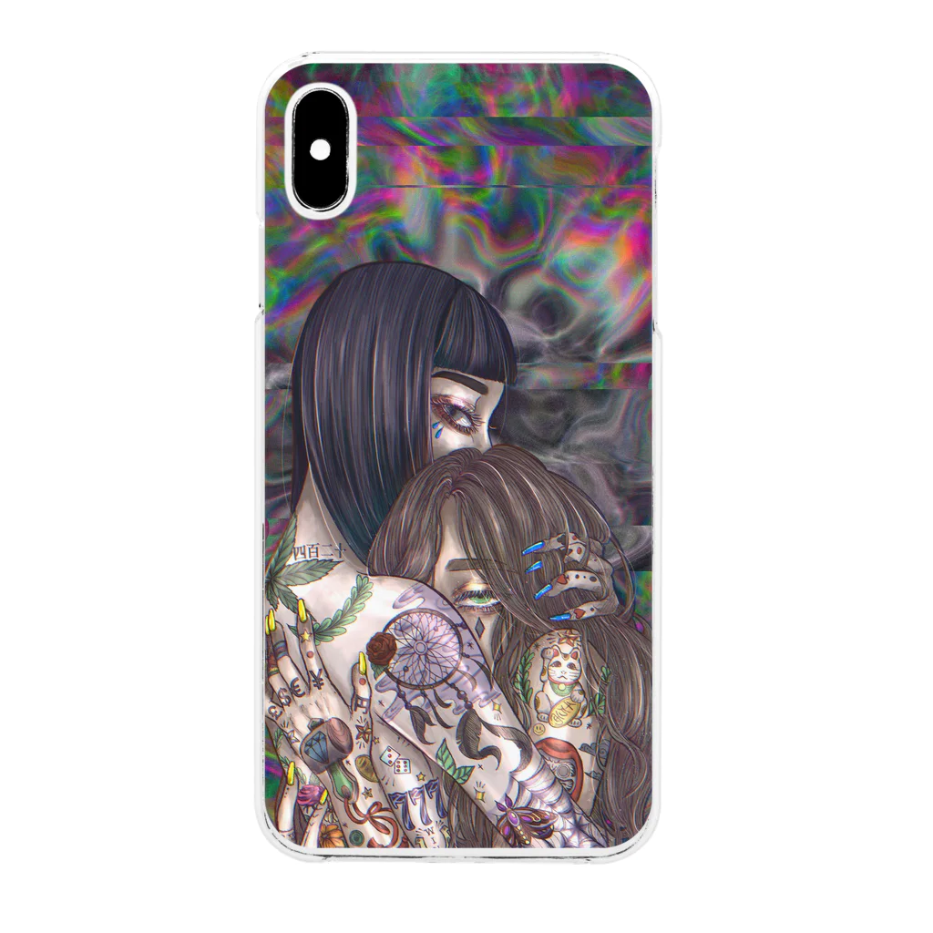 oosuga_tamotsuのHappy chill times Clear Smartphone Case