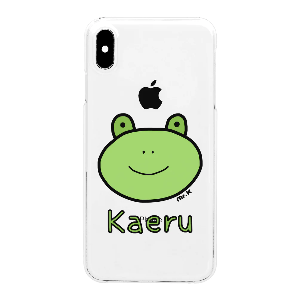 MrKShirtsのKaeru (カエル) 色デザイン クリアスマホケース