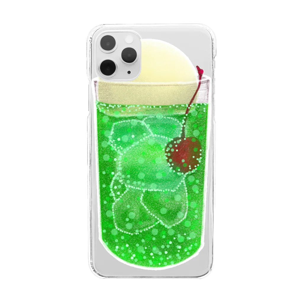 ファンシーショップ Torinikuのメロンクリームソーダ Clear Smartphone Case