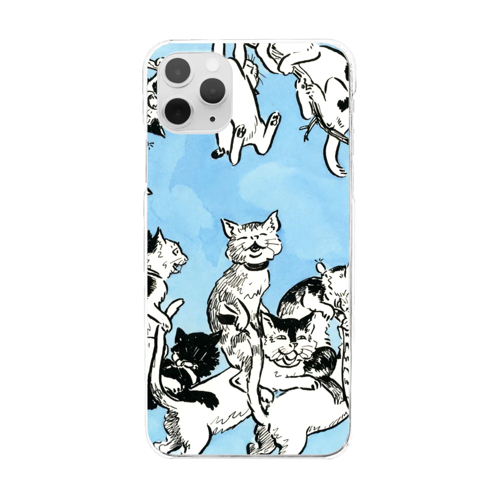 lofi_bearの北澤楽天 ねこのくにの幼稚園(1915) Clear Smartphone Case