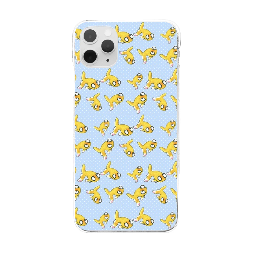 316(MIHIRO)の金魚の頂天眼ちゃん Clear Smartphone Case