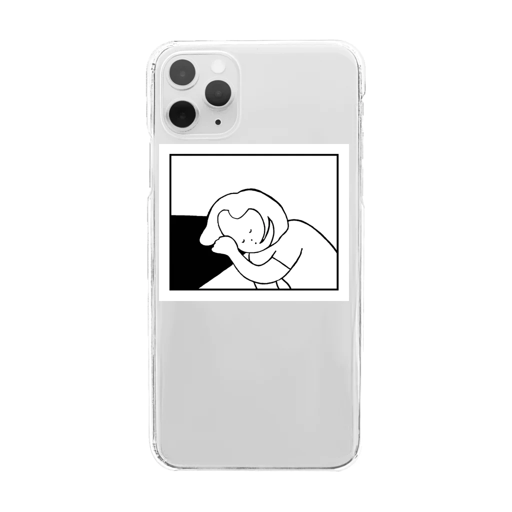 ヤマグチナナコ Yamaguchi Nanakoのsleeping on the table Clear Smartphone Case