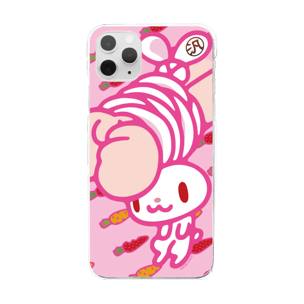 CHAX COLONY imaginariの【各20点限定】汎用うさぎ(1/pink) Clear Smartphone Case