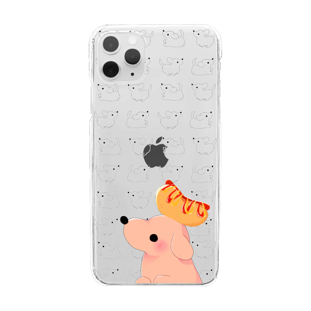 犬小屋のHot dog Clear Smartphone Case