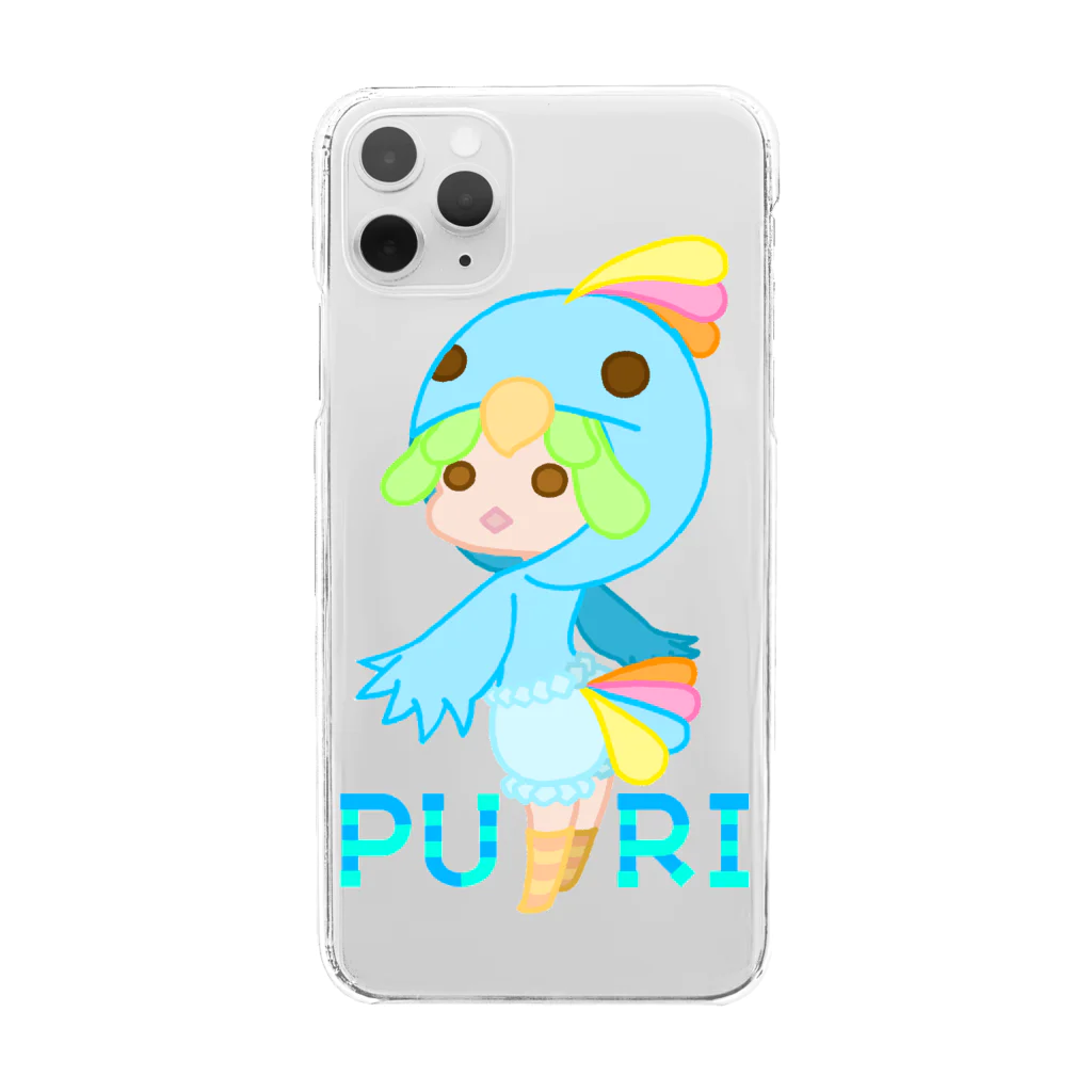 ウサネコのぷり☆インコちゃん Clear Smartphone Case