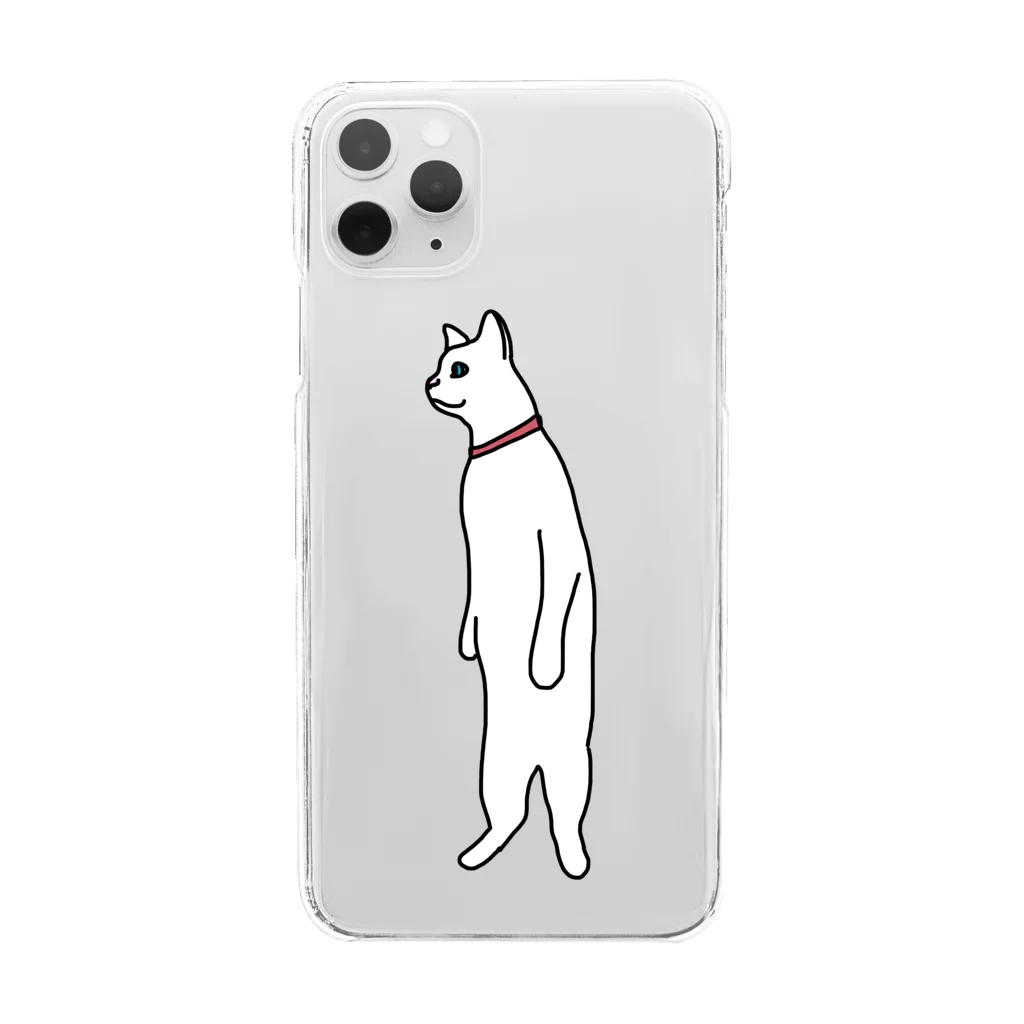 Soragasukiの立ち上がった猫 Clear Smartphone Case