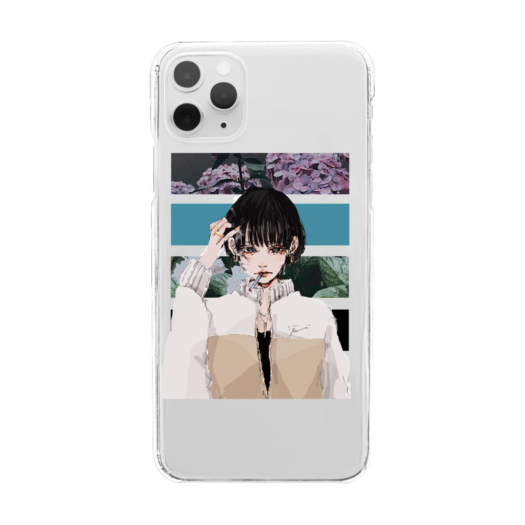 Ran.の梅雨の紫陽花 Clear Smartphone Case