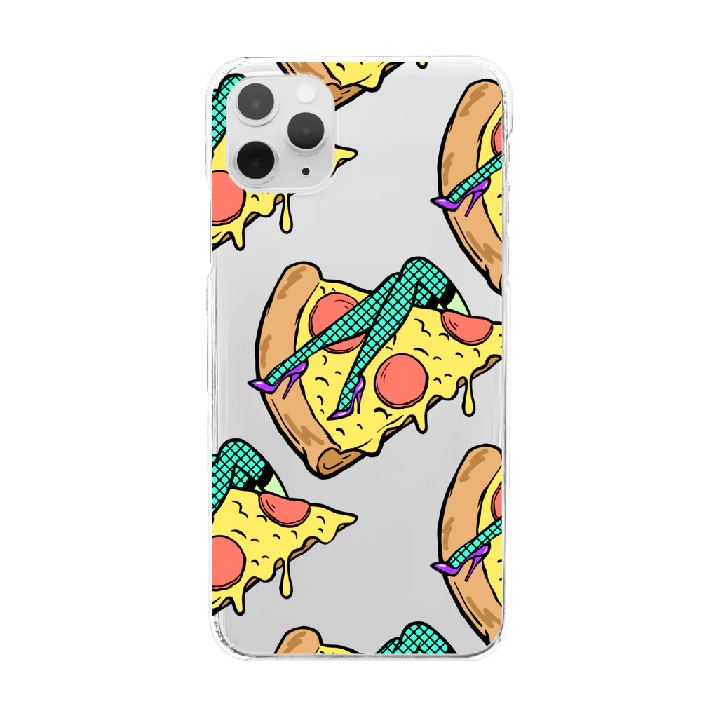 Mieko_Kawasakiの欲望のピザ🍕　GUILTY PLEASURE PIZZA AO TRANSPARENCY Clear Smartphone Case