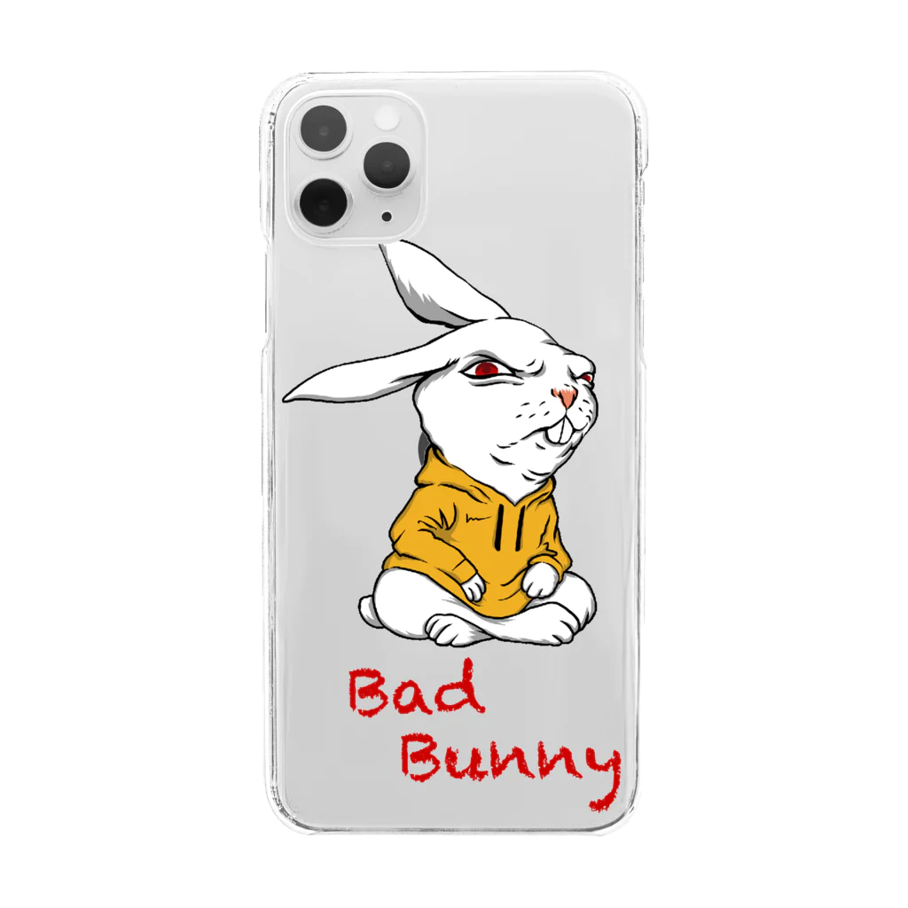 OGR LabのBad Bunnyちょいワルうさぎ　兎II Clear Smartphone Case