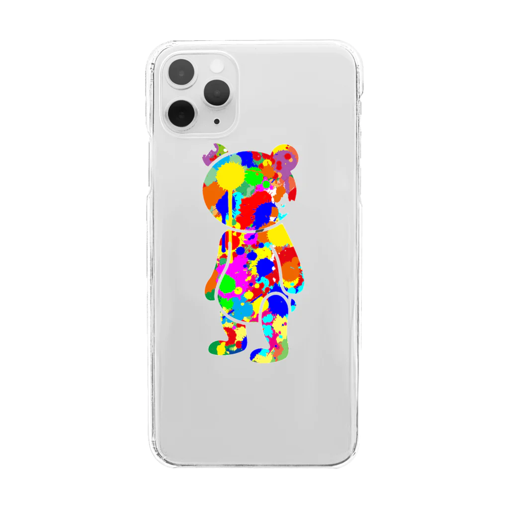 4terra屋のペンキくま Clear Smartphone Case