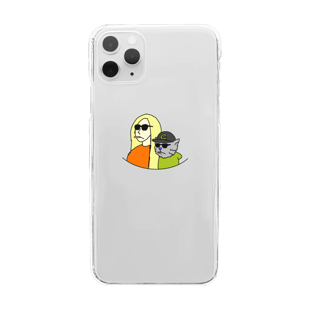 めんま屋のgirl&cat Clear Smartphone Case