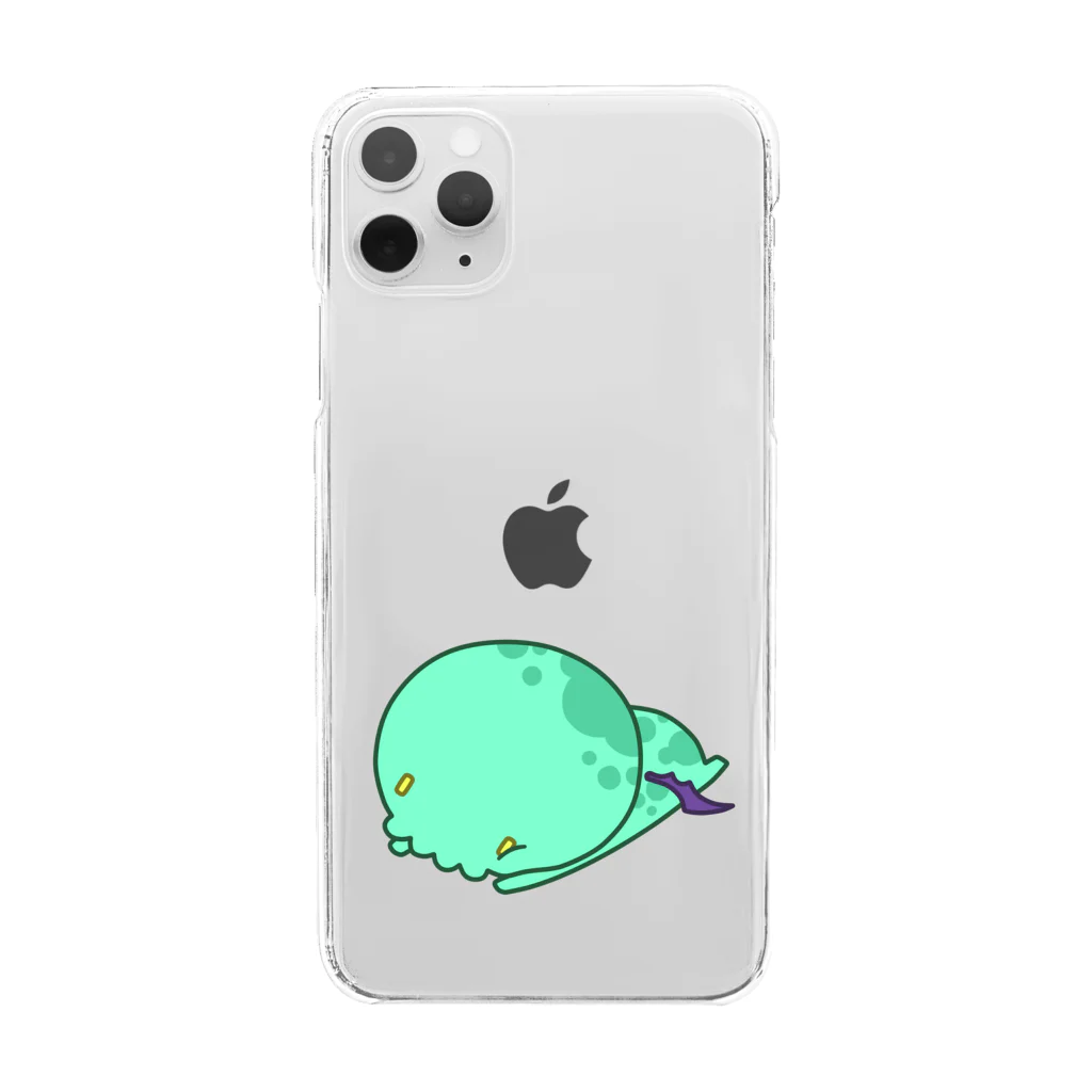 おぐまの寝そべりくとぅるふちゃん Clear Smartphone Case