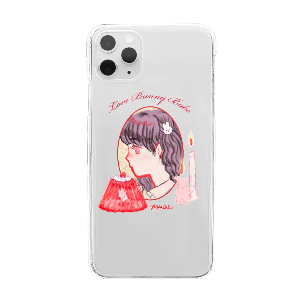 ginnyのLOVE BUNNY BABE _GIRLS Clear Smartphone Case