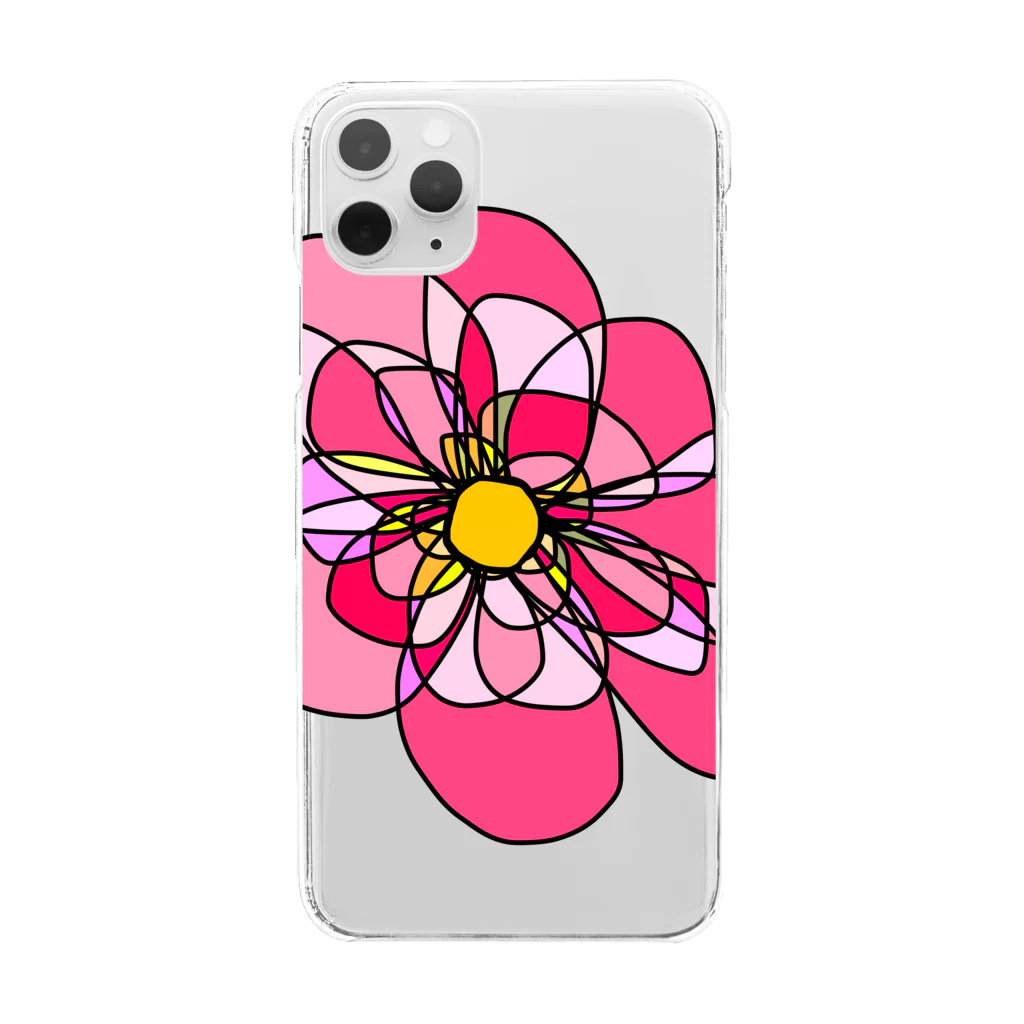 harunapenoの花Hana Clear Smartphone Case