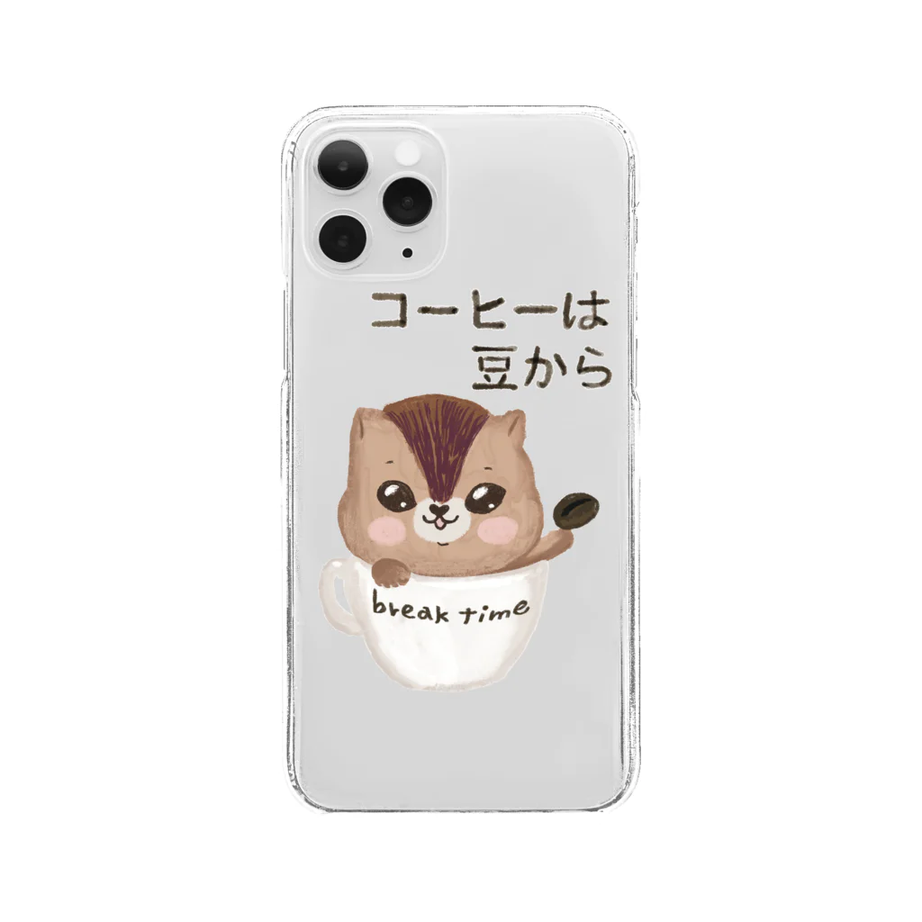 koppe-panのコーヒーは豆から　ヤマネ Clear Smartphone Case