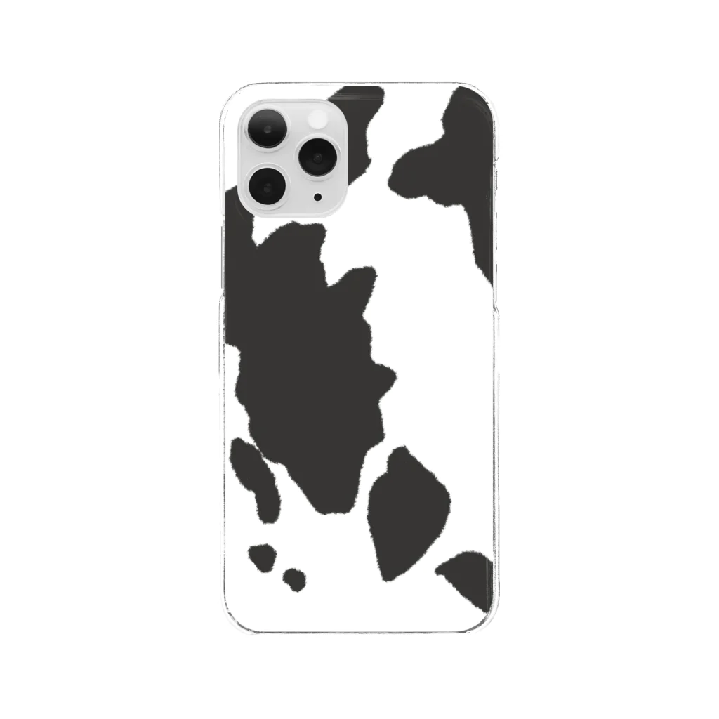 moumouの牛柄 Clear Smartphone Case