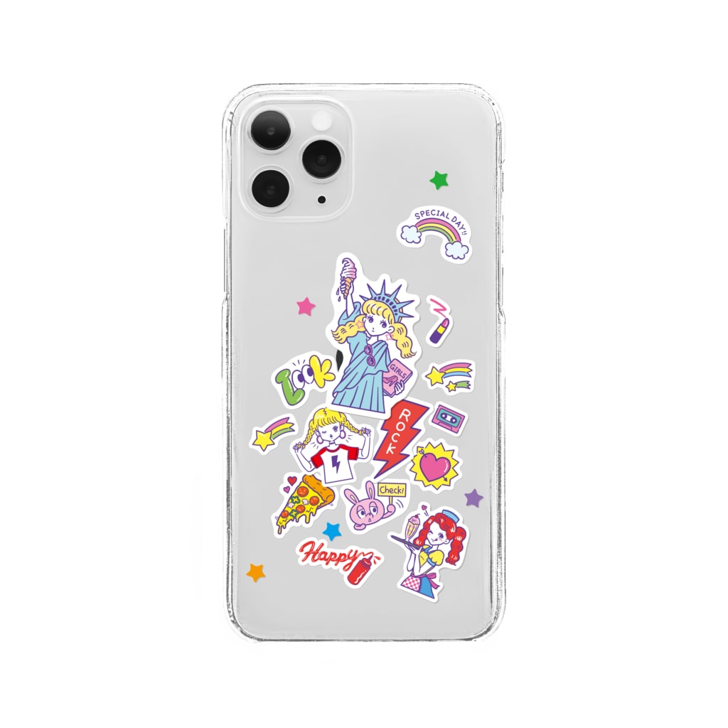 ステッカー風ケース Yume Yumeiroworks のクリアスマホケース Iphoneケース 通販 Suzuri スズリ