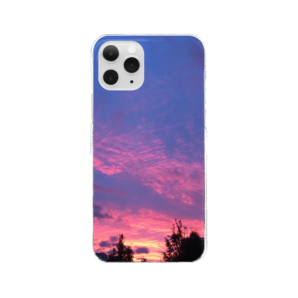 Good Vibes OnlyのSunset Clear Smartphone Case