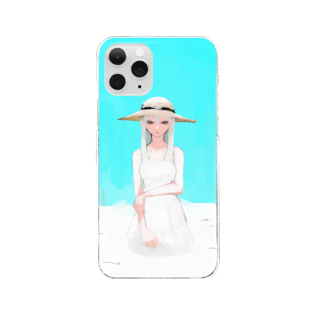 ナナ・ツノの白 Clear Smartphone Case