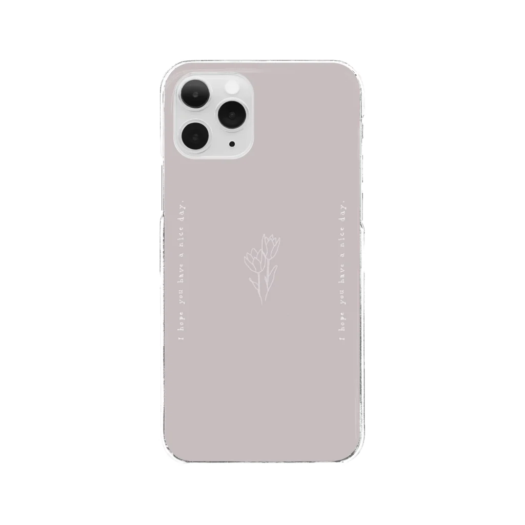 rilybiiのチューリップ🌷線画 Clear Smartphone Case