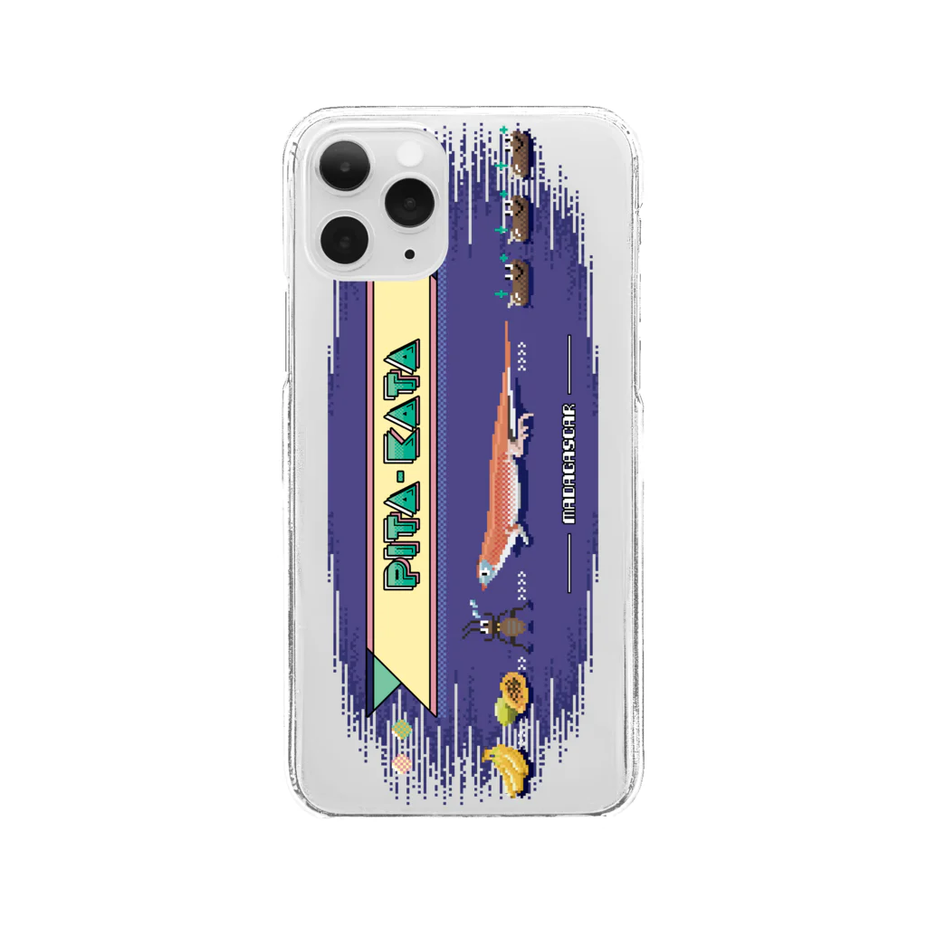 爬虫類グッズ メッサヌンサ - M.R.Sの8bit ぴこぴこピタカタ Clear Smartphone Case