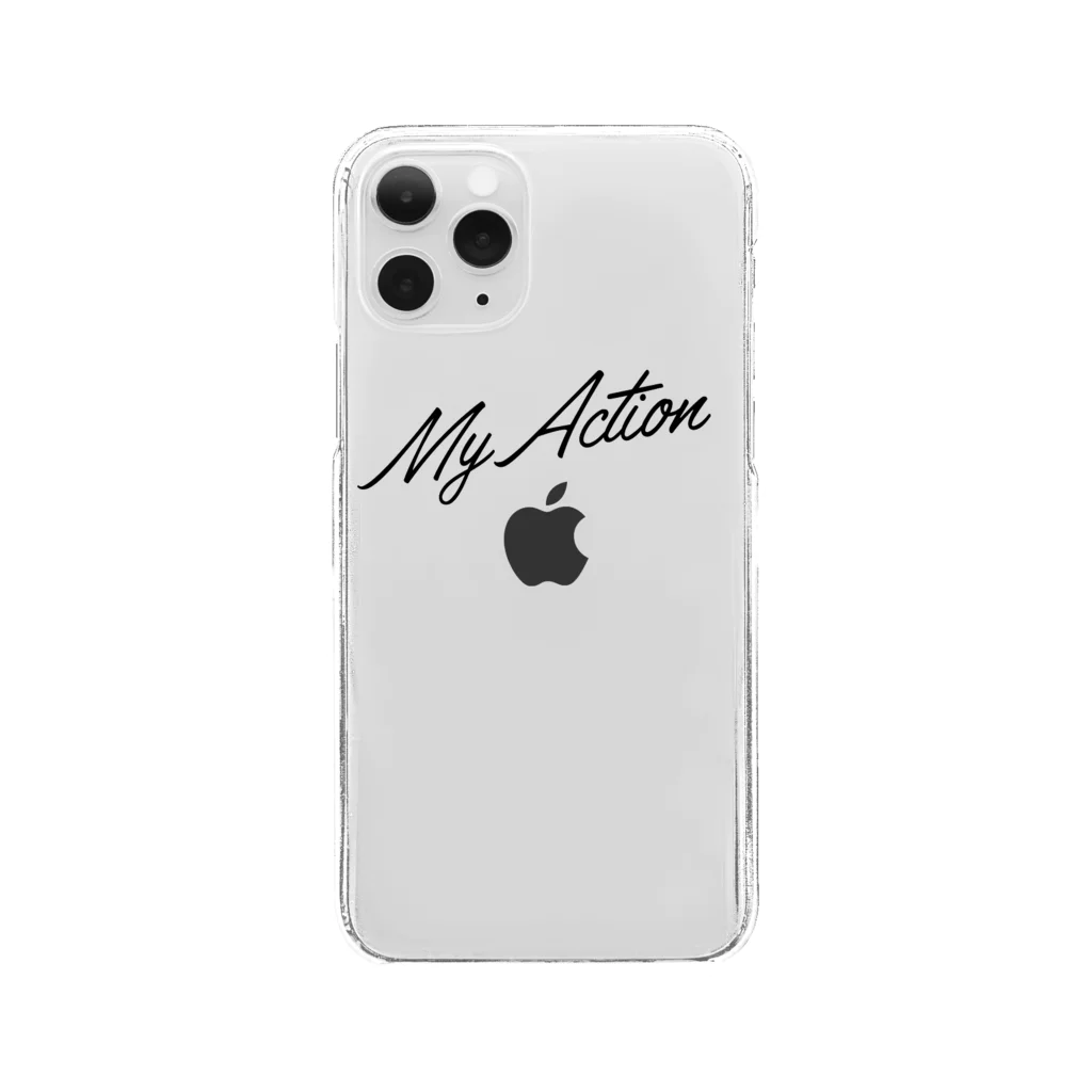 My ActionのMy Action Goods Black クリアスマホケース