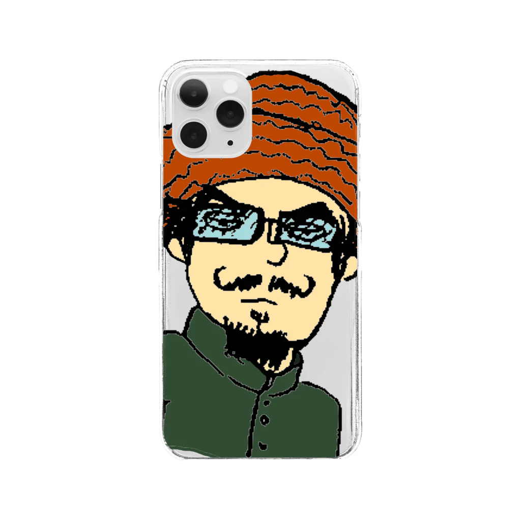 Sakuのglasses mustache Clear Smartphone Case