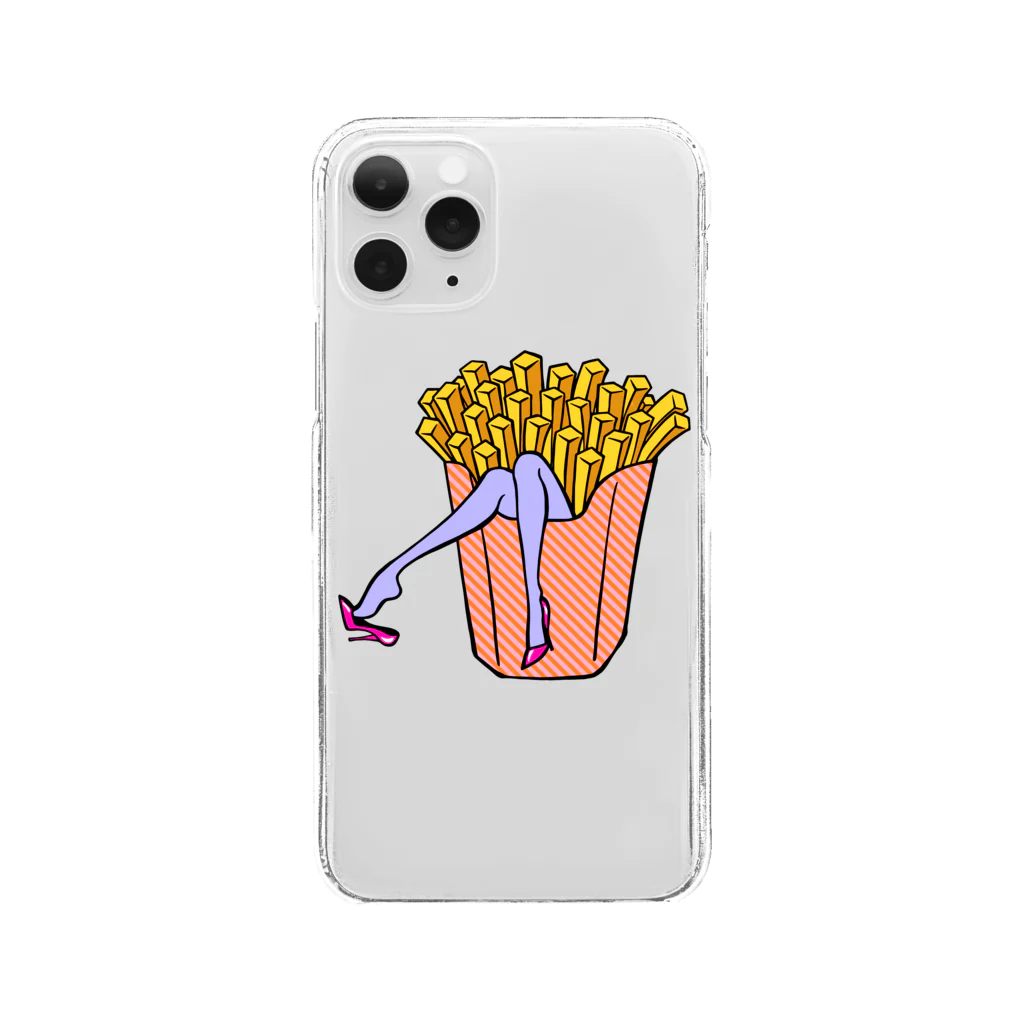 Mieko_Kawasakiの誘惑の🍟フライドポテト　 Clear Smartphone Case