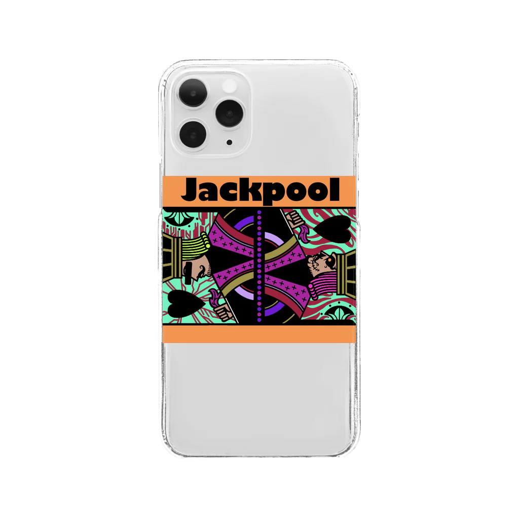 Jackpool のJackpoolトランプ柄 クリアスマホケース