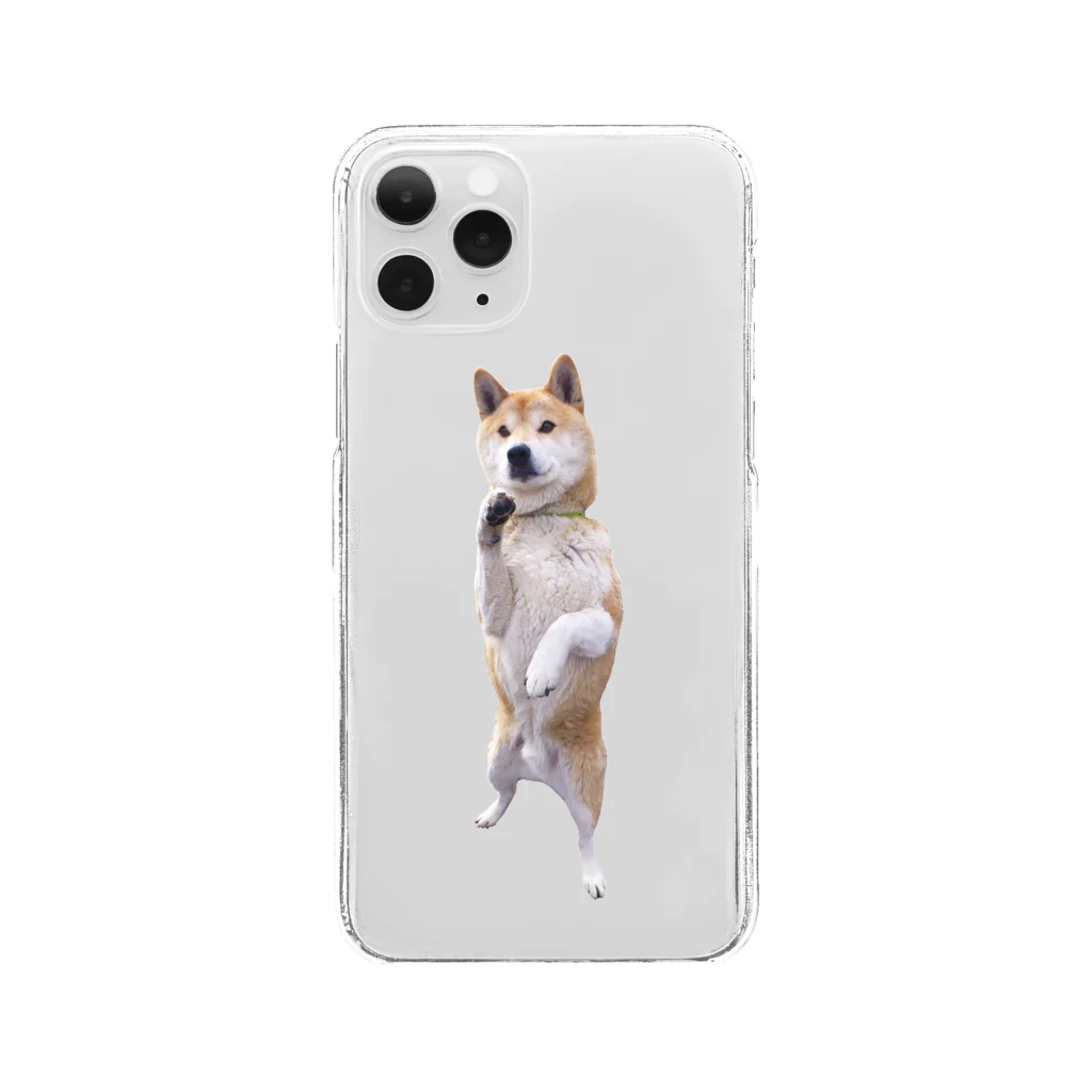 愛犬太郎のグッズの起立太郎【柴犬】 Clear Smartphone Case