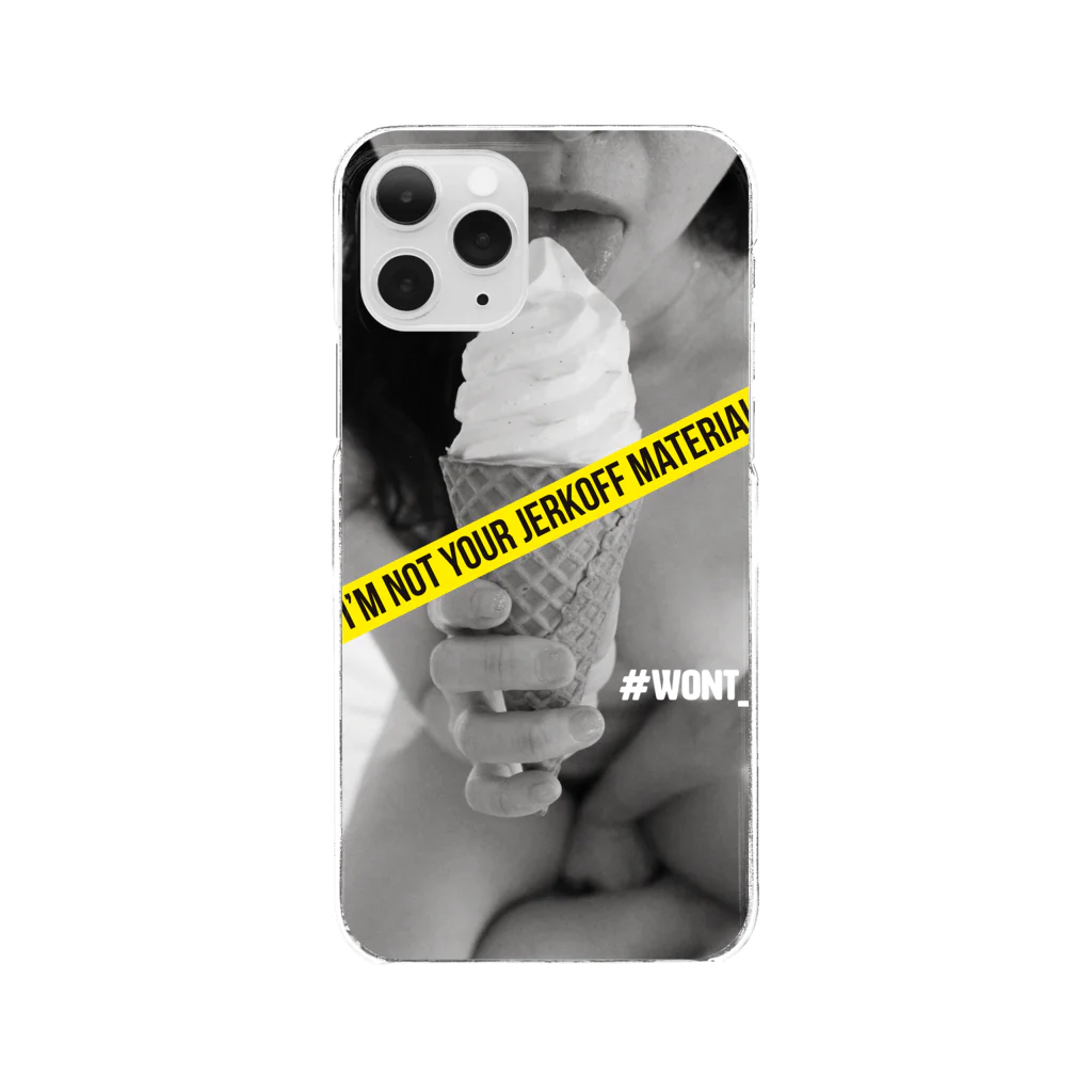 WONT_MのICE CREAM BABY Clear Smartphone Case