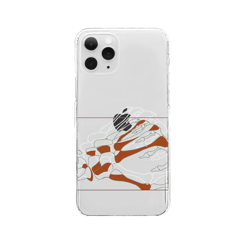 doguma_の骨手 Clear Smartphone Case