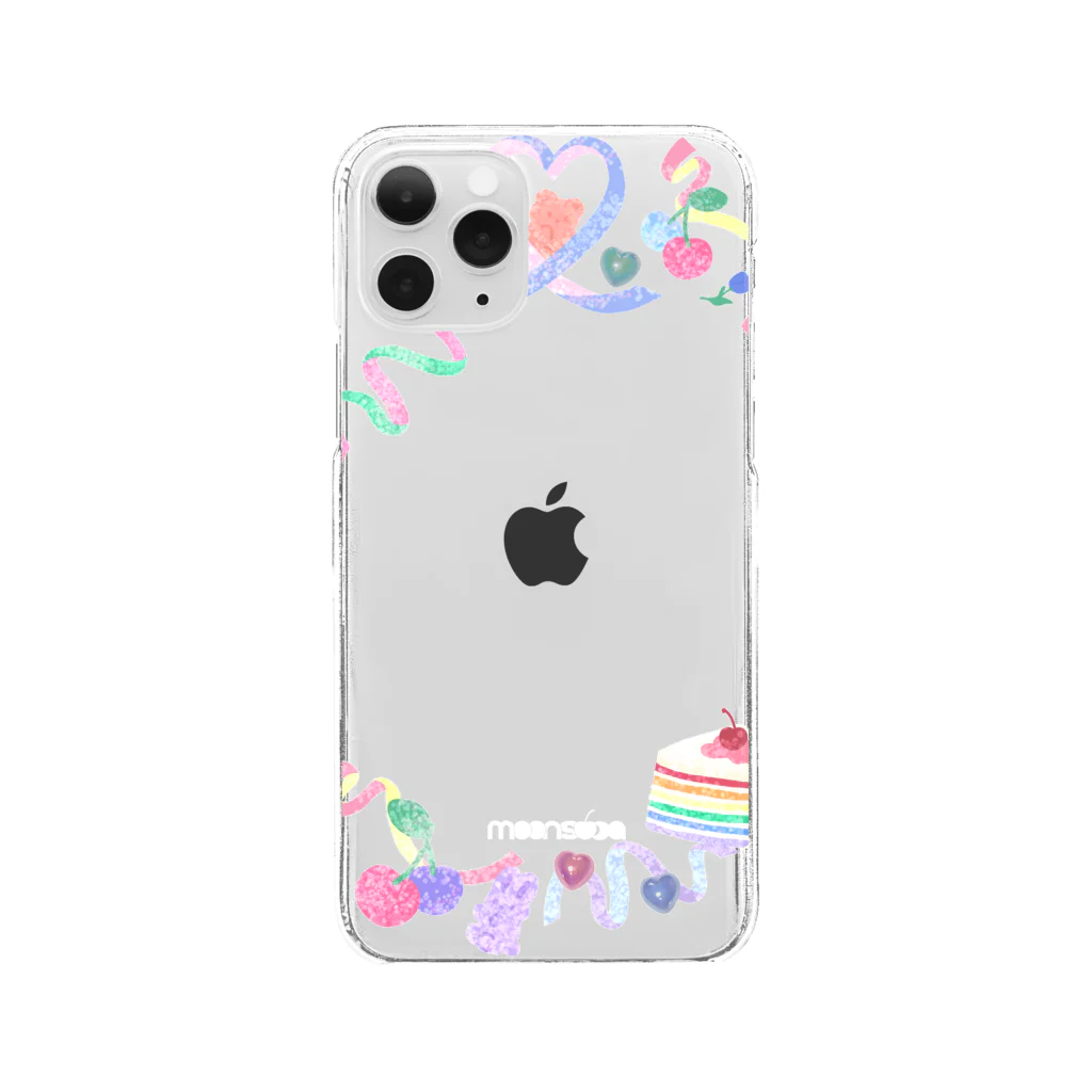 moonsodaのsticker deco case Clear Smartphone Case