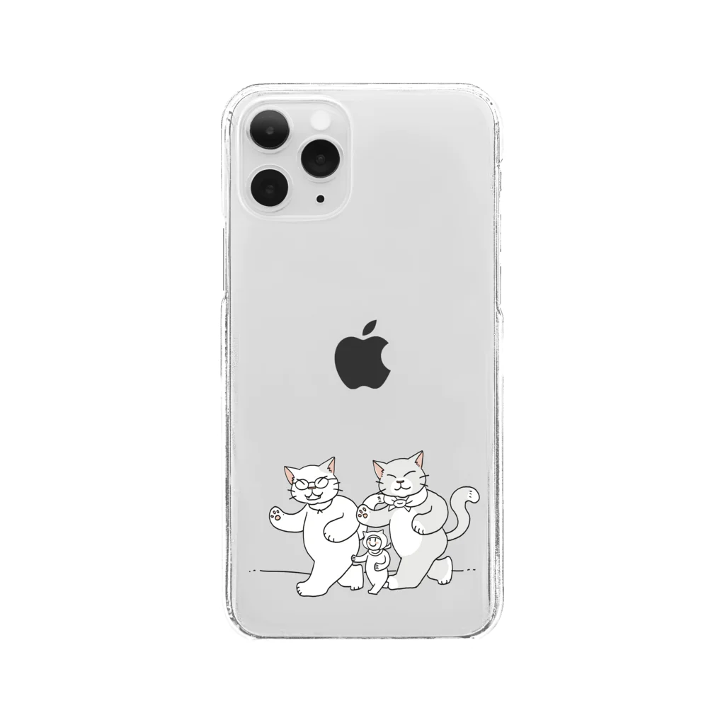 NEKOGETの散歩するにゃーん Clear Smartphone Case