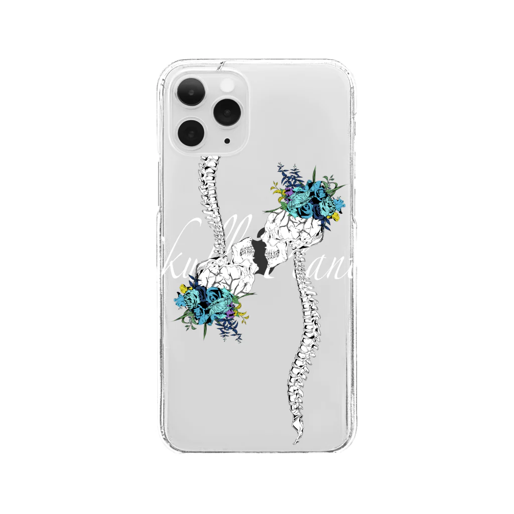 Hoshi-Noの「Skull×plant」 Clear Smartphone Case