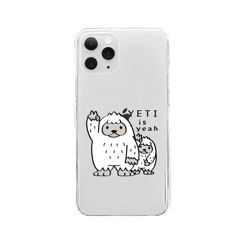 イラスト MONYAAT のイエティのイエ～イ　A Clear Smartphone Case