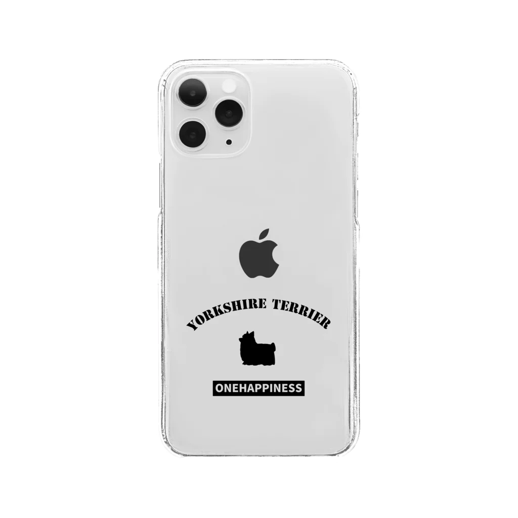 onehappinessのONEHAPPINESS　ヨークシャーテリア Clear Smartphone Case