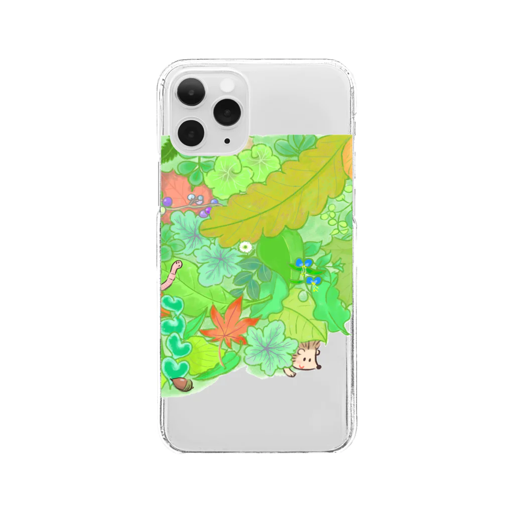 ＋kohの庭のハリネズミくん Clear Smartphone Case