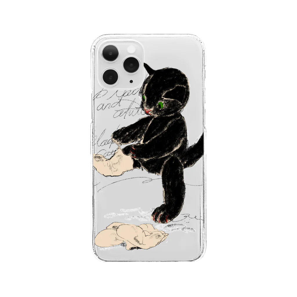 くらはしれいのくつしたねこ Clear Smartphone Case