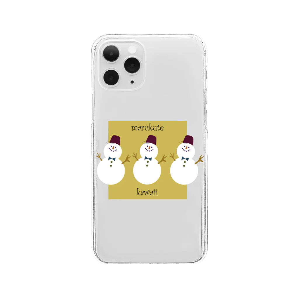 Hinaのまるくて かわいい yellow Clear Smartphone Case