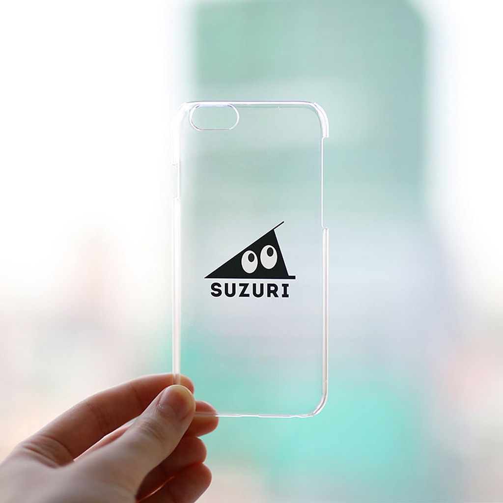 SUIMINグッズのお店のエビフライをさわやかに運ぶねこ Clear Smartphone Case :material(clear case with high transparency)