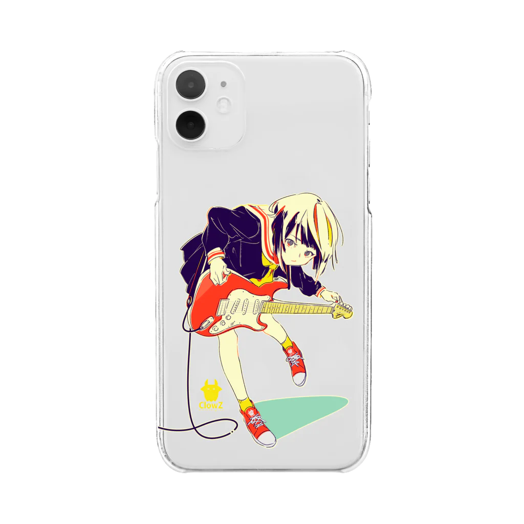 ClowZ ／ 渡瀬しぃののストラトキャスター少女 Clear Smartphone Case