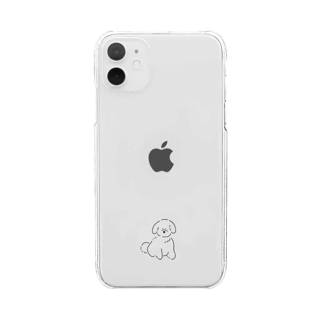 moeのふわふわの白いいぬ Clear Smartphone Case