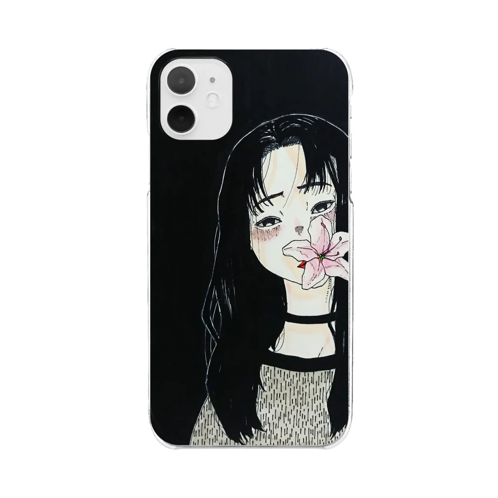 ambo_atsushiの花と女の子 Clear Smartphone Case