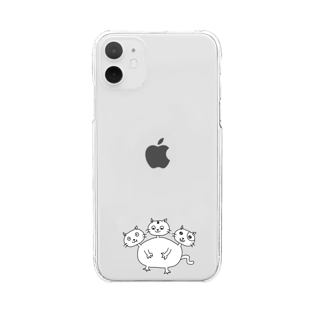 zigoku no animalの地獄のネコ Clear Smartphone Case