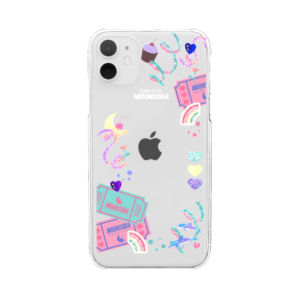moonsodaの♥sticker case♥ Clear Smartphone Case