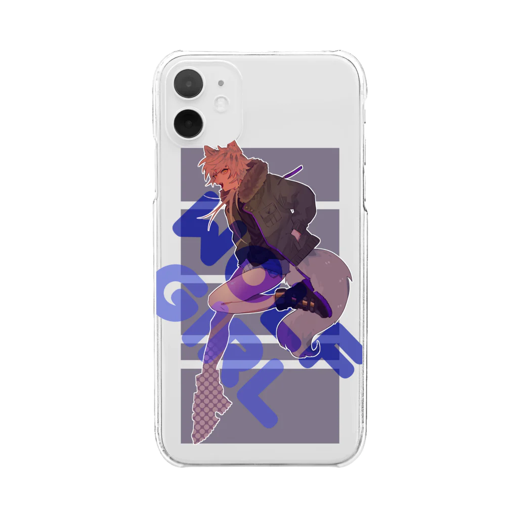 SmaLLのWolfGirl スマホケース Clear Smartphone Case