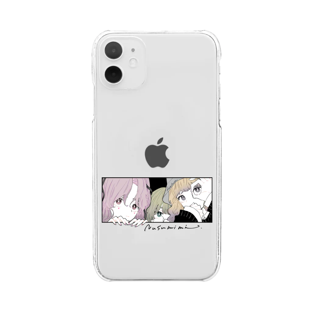 he bi ku chiの【11~11pro max】nusumimi Clear Smartphone Case