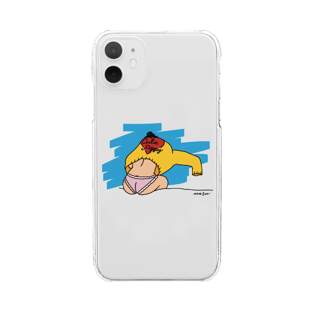 まんまるのおしりちゃん Clear Smartphone Case